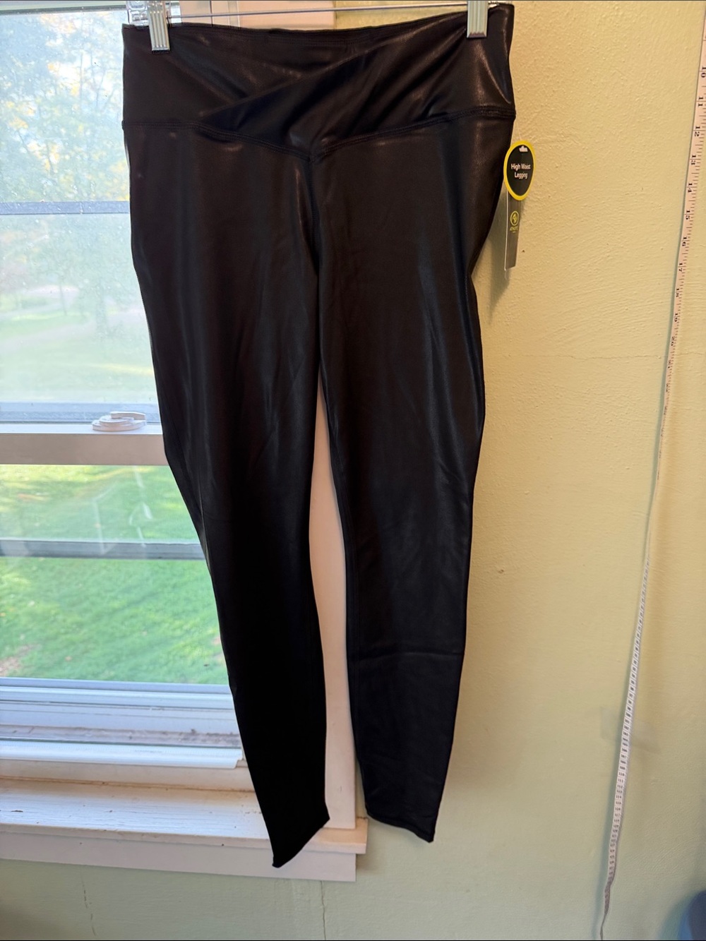 Black Faux Leather Women’s High-Waist leggings